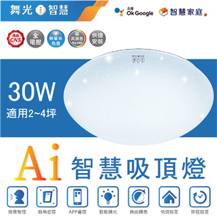 舞光 LED Ai智慧吸頂燈 30W AI吸頂燈 智慧吸