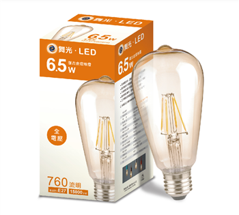 ￼舞光 LED 6.5W 復古金 燈絲燈 暖白 黃光 E